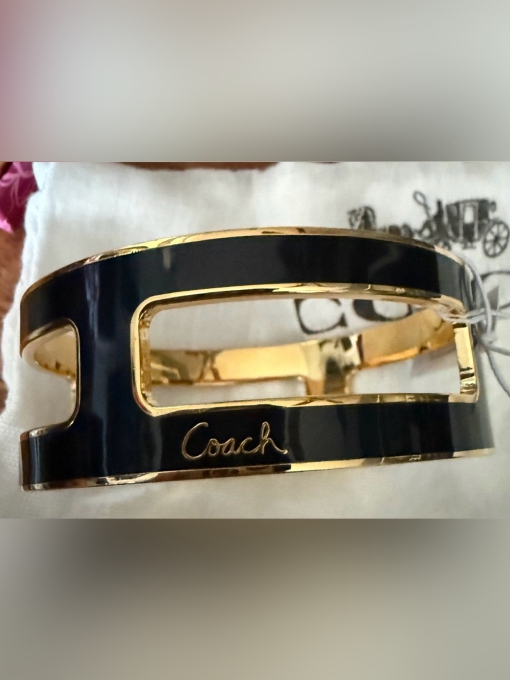 Coach Black and Gold Bangle